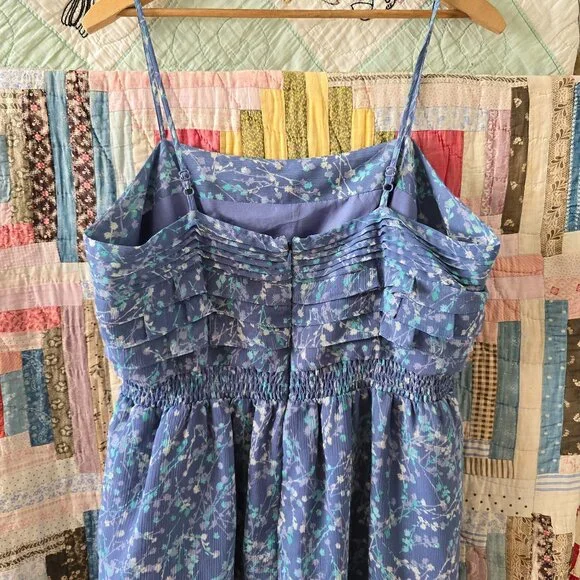 Lauren Conrad Blue Floral Mini Dress Women's 16 - Picture 3 of 5